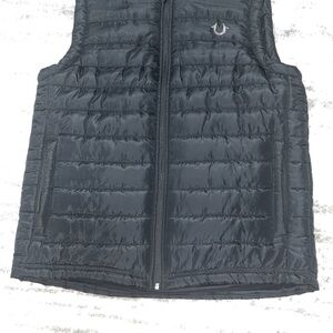 True Religion Black Quilted Vest